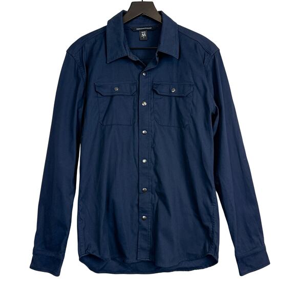 Mission Workshop The Sansom Button Down Shirt Navy Blue $195 - S - Picture 1 of 8